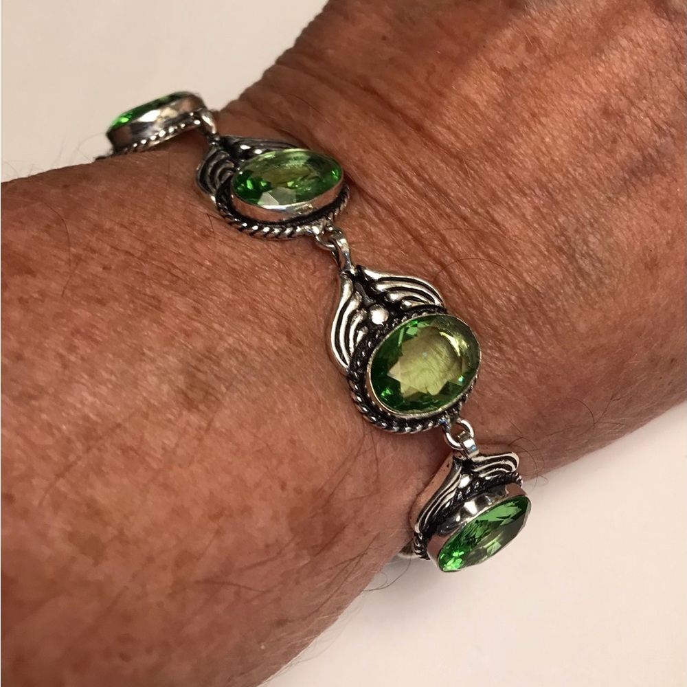Peridot 925 Sterling Silver Bracelet